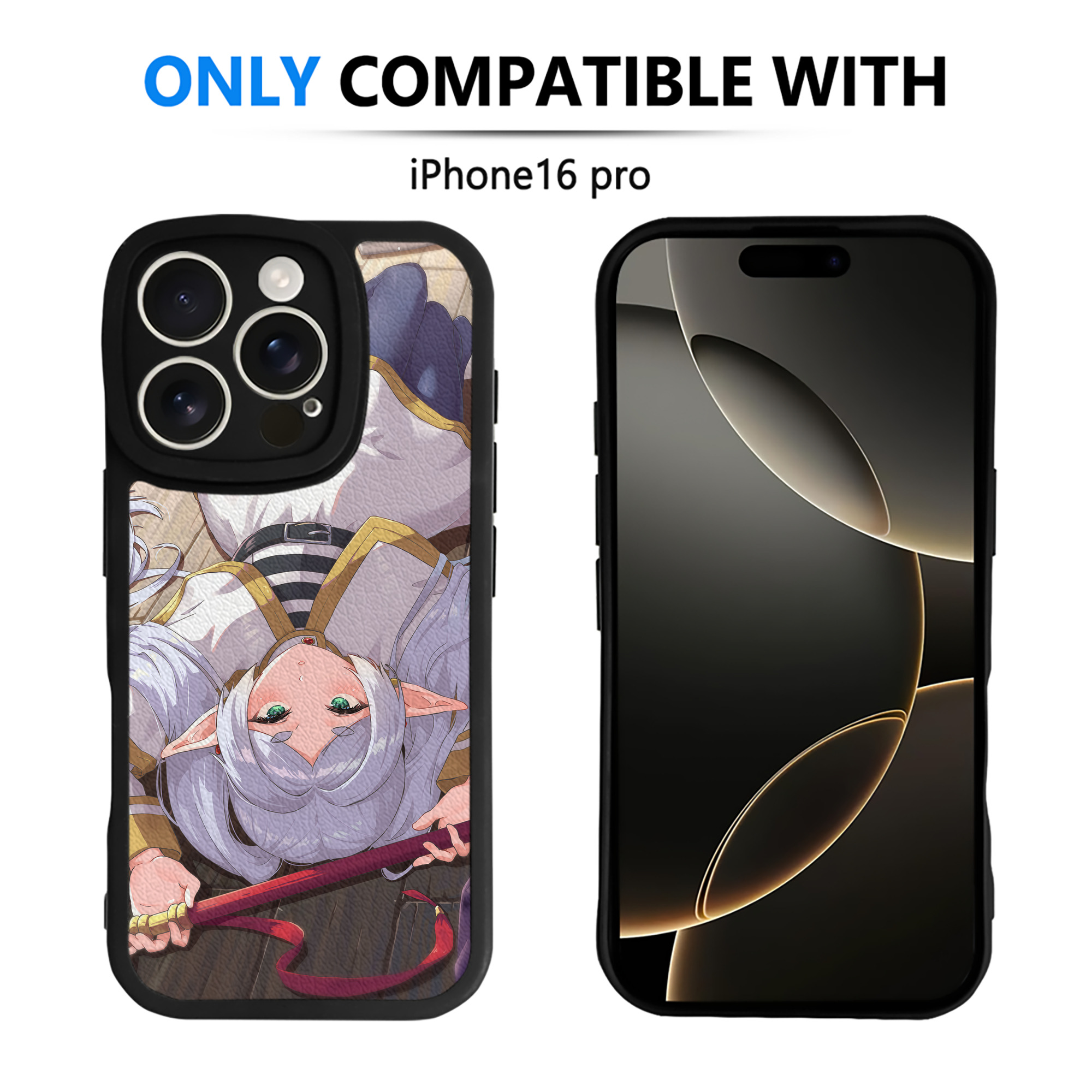 （画像用） 葬送のフリーレン Frieren 【iPhone 16シリーズ対応】シリコンスマホケース（レザー調） 材質：シリコン